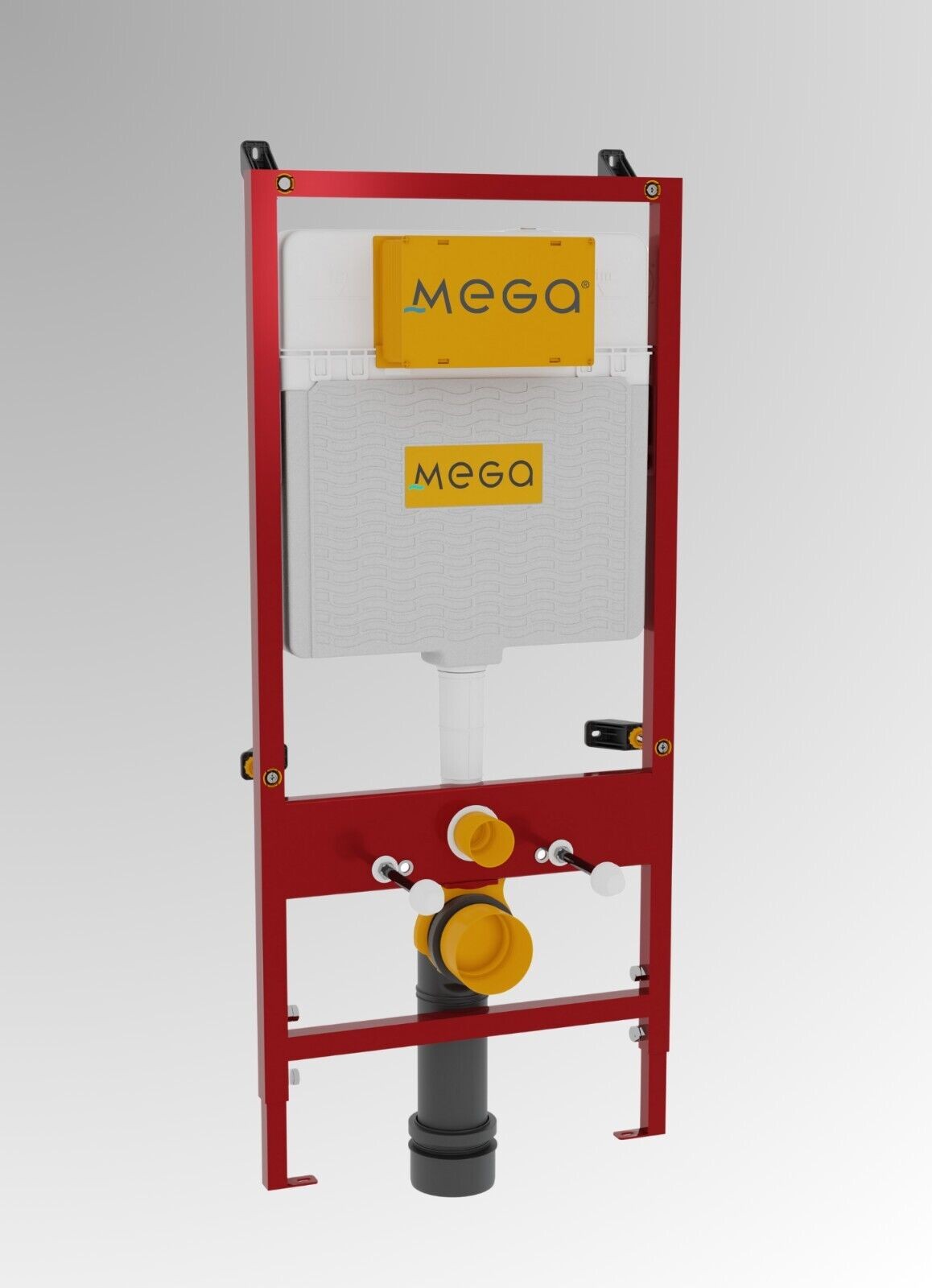 MEGA Unterputz-Spülkasten 3/6L Trockenbau WC Zweimengenspülung Stahl
