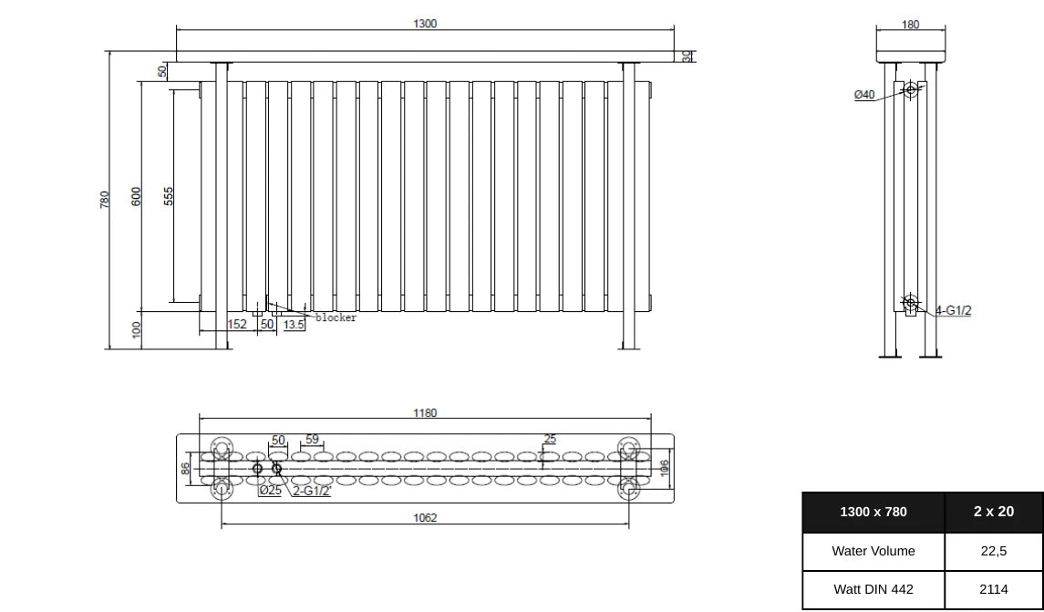 Woodi Ellipse Doppellagig Horizontal - 780x1300 mm 20 Paneele Weiß