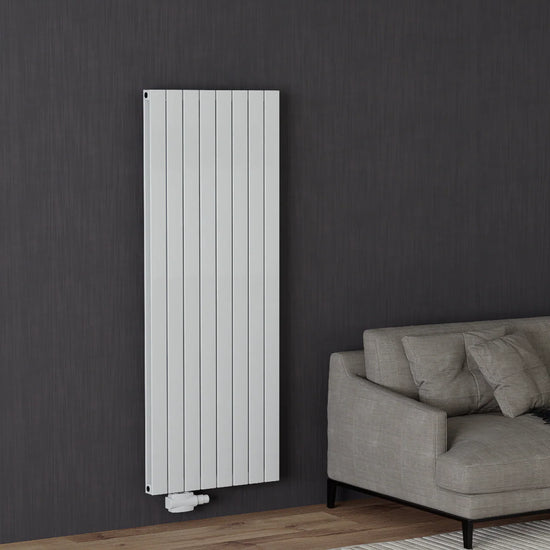 Alhon Flach Doppellagig Vertikal - 1600x616 mm 8+8 Paneele Weiß