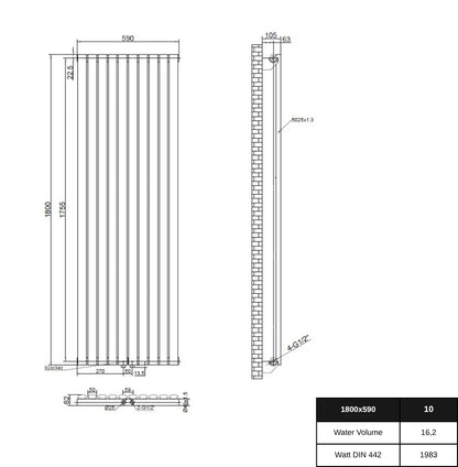 Vormico Ellipse Horizontal Design Heizkörper