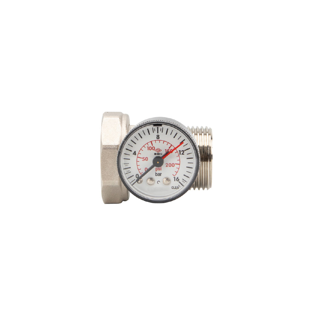KAS Heizkreisverteiler-Verschraubung mit Thermometer und Manometer 1” Thermometer - SuVit