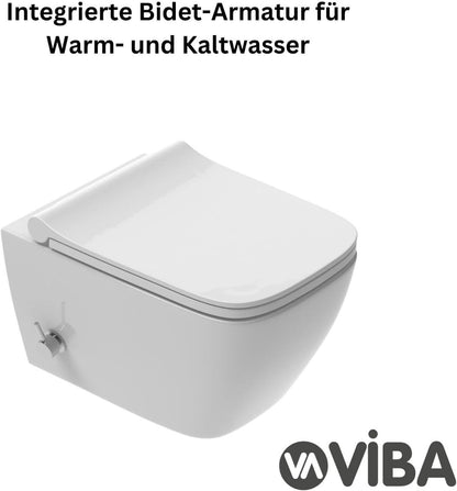 VIBA NEA Wand-WC mit integrierter Bidetarmatur