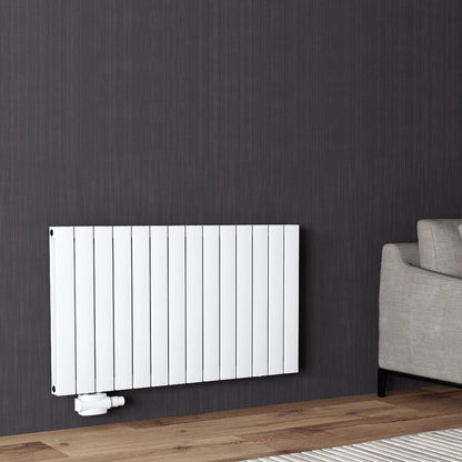 Alhon Flach Doppellagig Horizontal - 600x1078 mm 14+14 Paneele Weiß