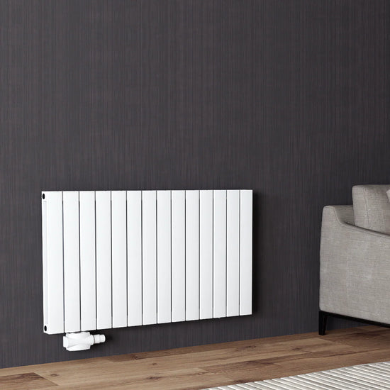 Alhon Flach Doppellagig Horizontal - 600x1078 mm 14+14 Paneele Weiß