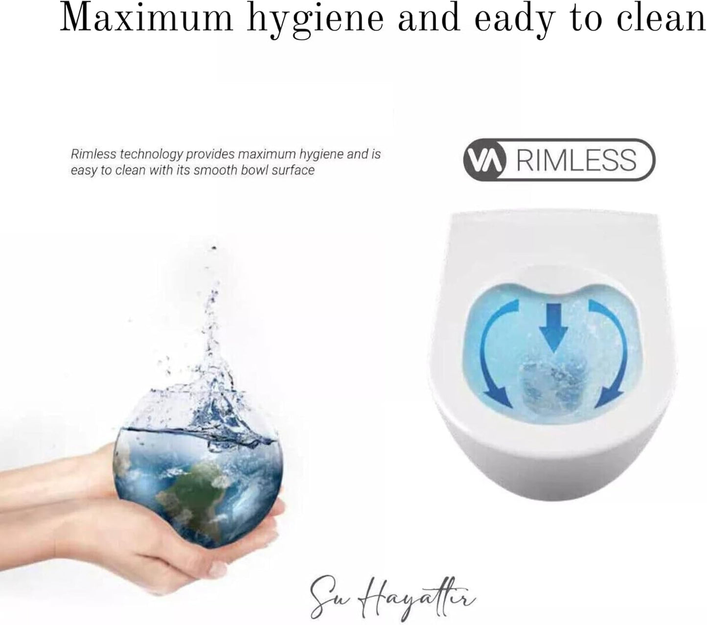 VIBA NEA Wand-WC mit integrierter Bidetarmatur