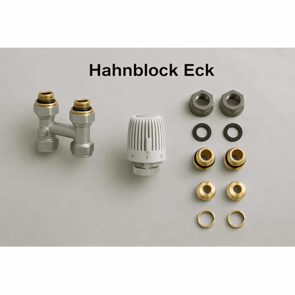 Anschlussarmatur Eck Set Inkl. Thermostatkopf - SuVit