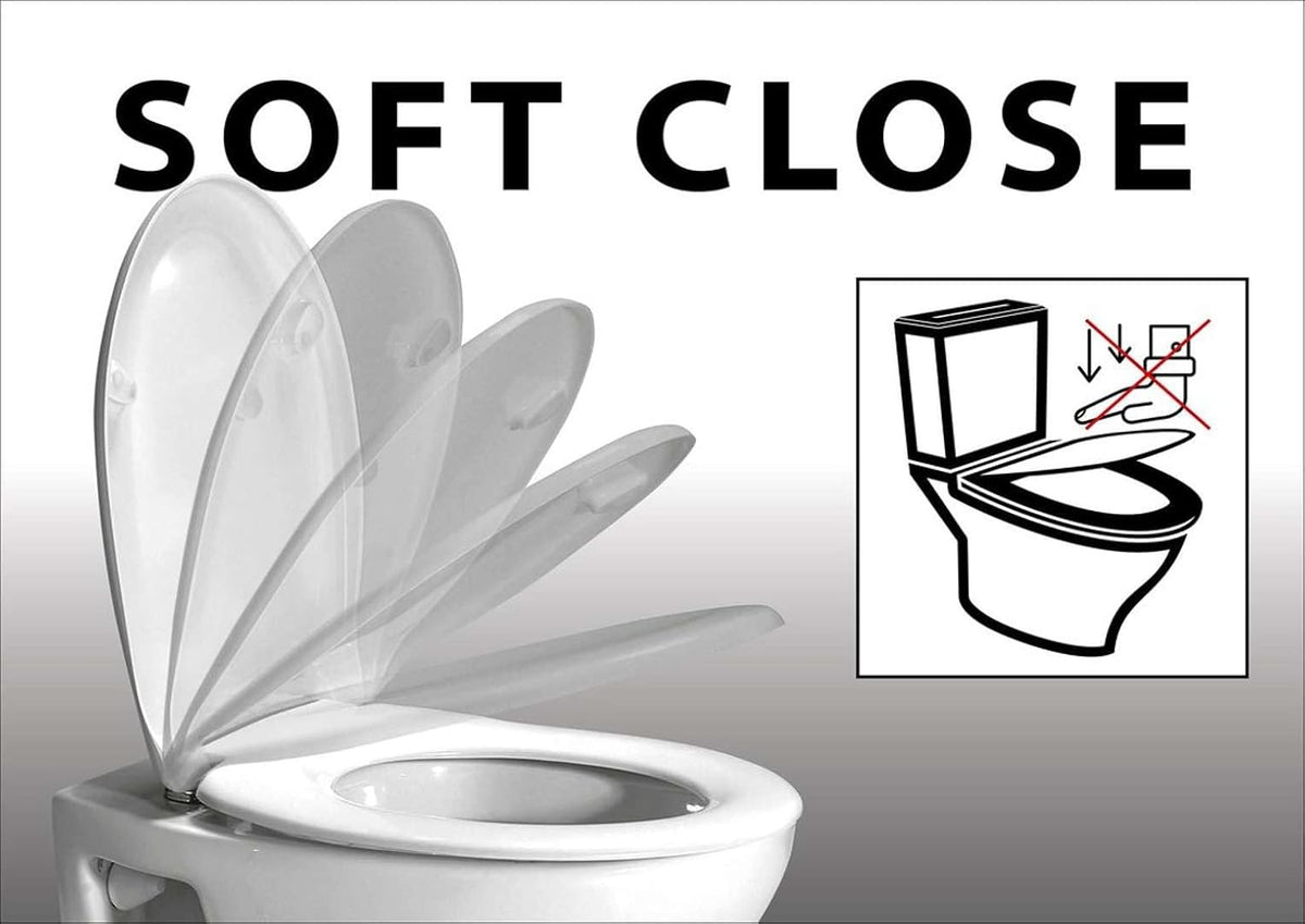 Creavit WC-Sitz Soft-Close Duroplast mit Edelstahl-Scharnieren Weiß – SuVit