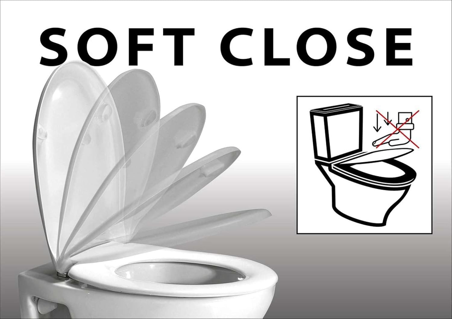 Elegant Duroplast WC Deckel | Soft Close | weiss - SuVit