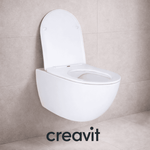 Creavit Dusch Wand-WC Free spülrandlos (Chrom-Düse) - SuVit