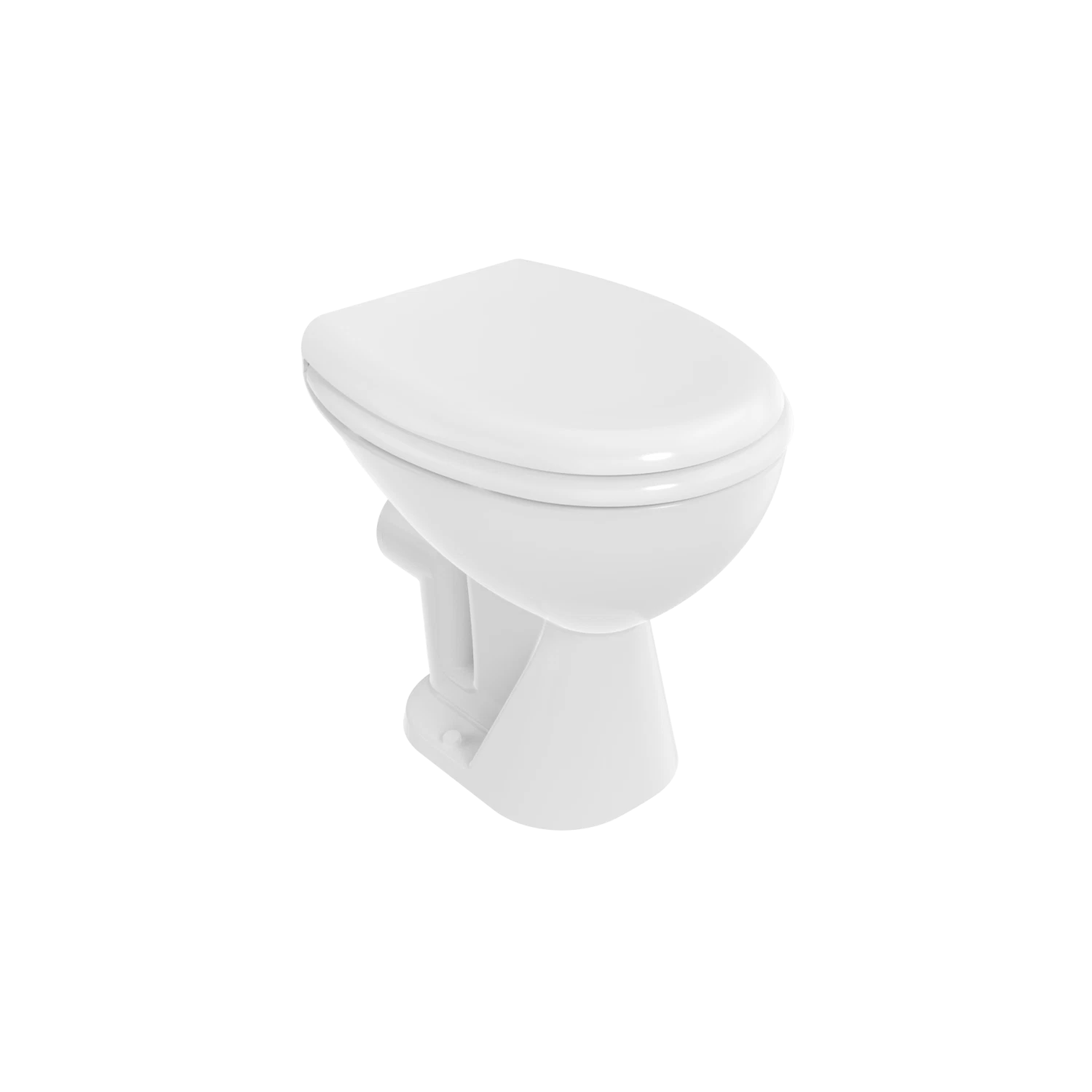 SuVit weißes Dusch-WC mit geschlossenem Sitz und modernem Design für Badezimmer
