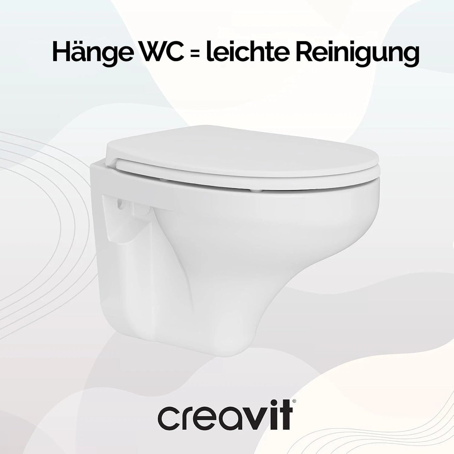 Weißes Hänge-WC mit modernem Design für einfache Reinigung und hygienische Nutzung