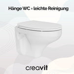 Wandhängendes Dusch-WC mit Taharet, weißer Keramik und geschlossenem Softclose-Deckel