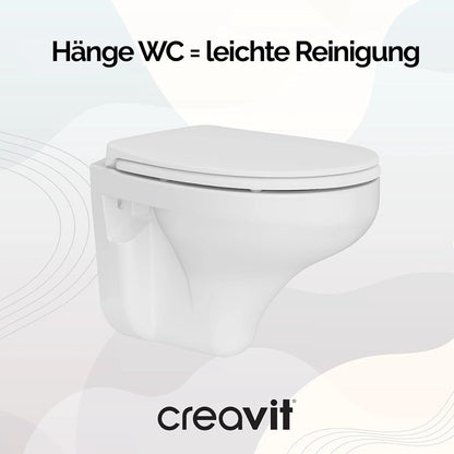 Weißes Hänge-WC mit modernem Design für einfache Reinigung und hygienische Nutzung