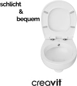 Dusch-WC mit geöffnetem Softclose-Deckel, weißes WC-Becken mit Taharet-Düse