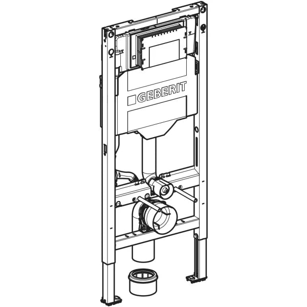 Geberit Duofix Vorwandelement 112 cm mit Sigma UP-Spülkasten 12 cm und Betätigungsplatte