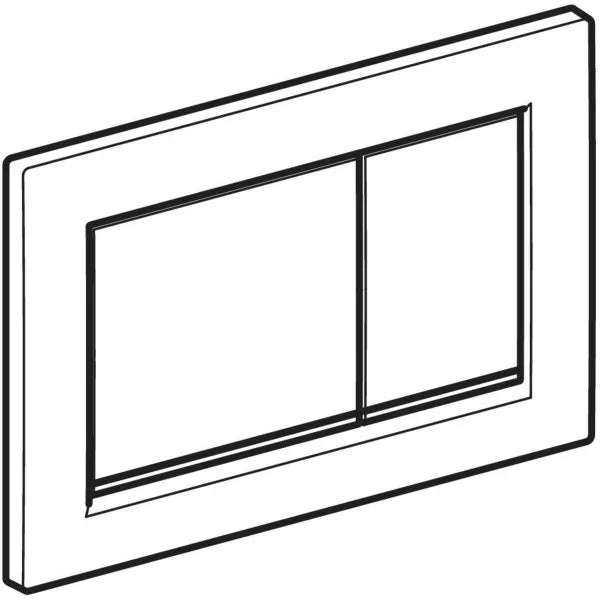 Geberit Omega20 Betätigungsplatte eckig – 2-Mengen-Spülung für UP-Spülkasten - SuVit