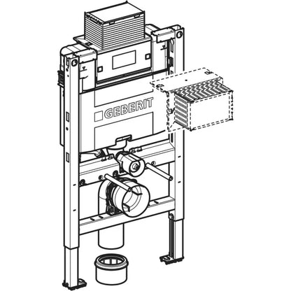 Geberit Duofix Vorwandelement 82 cm Komplettset mit Omega20 Betätigungsplatte