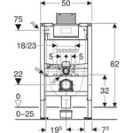 Geberit Duofix Vorwandelement 82 cm Komplettset mit Omega20 Betätigungsplatte - SuVit