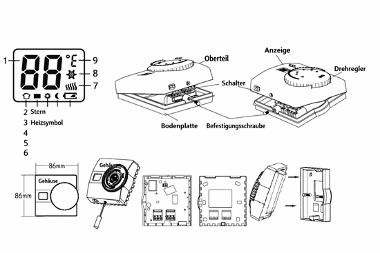 KAS Analoges Raumthermostat