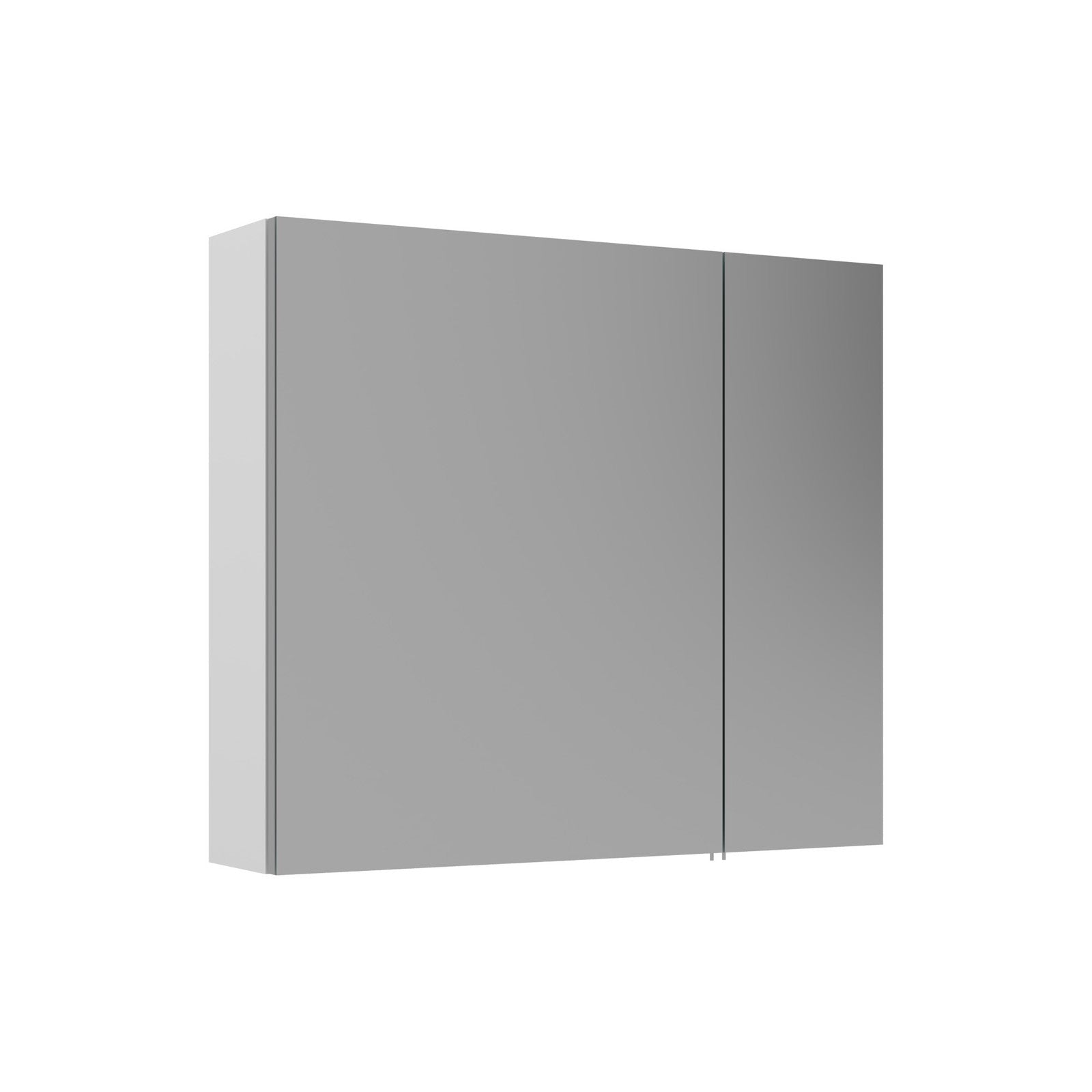 Zweitüriger Spiegelschrank in schlichtem Design.