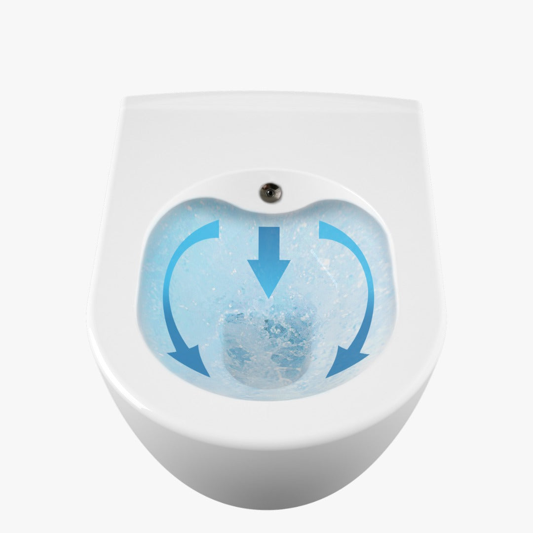 VIBA  Dusch Wand WC Sua spülrandlos mit Armatur (Warm- & Kaltwasser) - SuVit