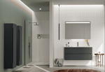 Orka Varna Badmöbel 80/100cm Keramikbecken mit Schubladen + LED Spiegelschrank - SuVit