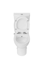 Weißes Creavit stand dusch-wc mit geöffnetem Deckel und modernem Design für Badezimmer