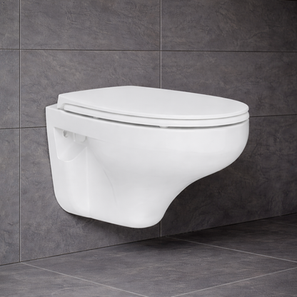 Creavit PERLA Hänge-WC Wand WC Toilette inkl. Soft-Close Deckel weiss