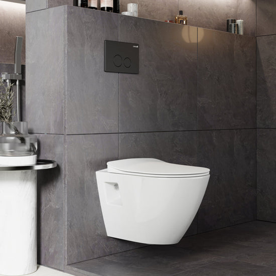 Creavit Terra Wand WC Spülrandlos Bidetfunktion mit Soft-Close Sitz Weiß Keramik