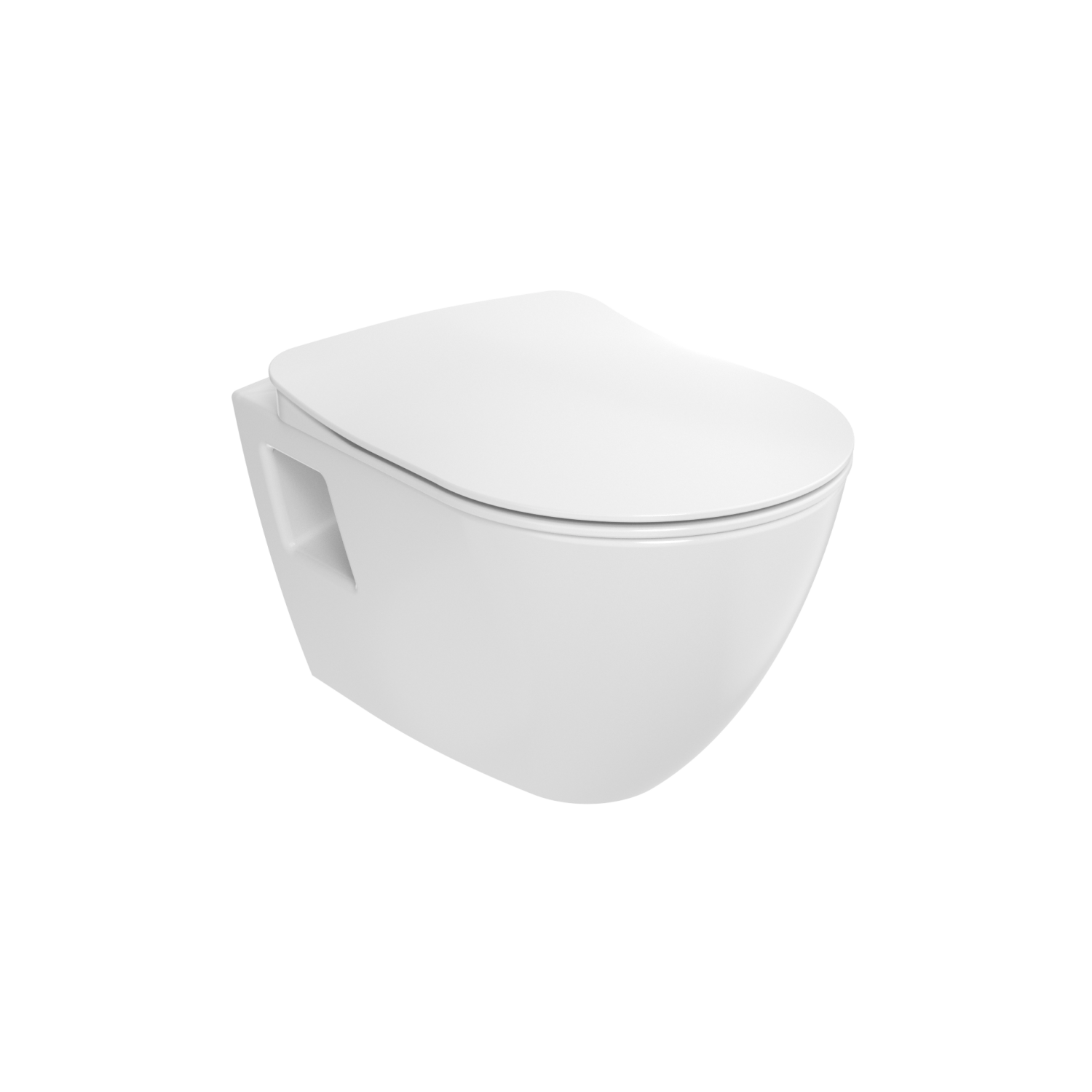 Creavit Bestseller wand wc spülrandlos weißes modernes Wand-WC mit geschlossenem Deckel