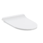 Weißer Duroplast-WC-Deckel mit Soft-Close, ovale Form