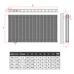 Alhon Flach Doppellagig Horizontal - 600x1078 mm 14+14 Paneele Weiß - SuVit