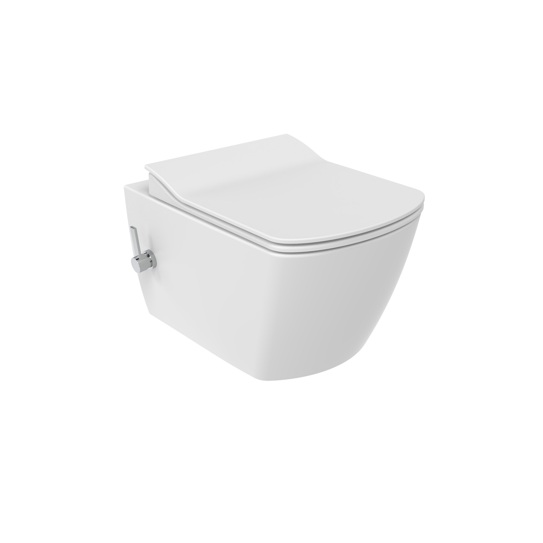Creavit Elegant Hänge Dusch-WC mit Taharetfunktion, Warm- & Kaltwasser und Edelstahl-Armatur