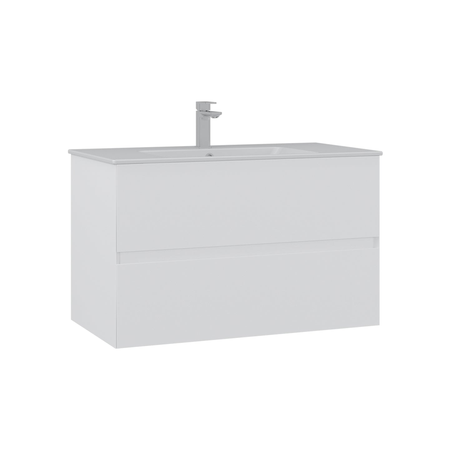 ORKA Nest Badmöbel Set 90/120cm Weiß–Waschtisch Softclose Schubladen LED Spiegel