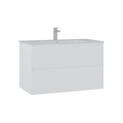 ORKA Nest Badmöbel Set 90/120cm Weiß–Waschtisch Softclose Schubladen LED Spiegel