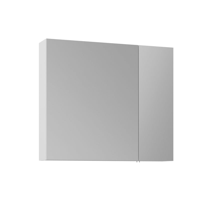 Moderner Spiegelschrankmit zwei Türen – minimalistischer Badezimmerspiegel mit Stauraum zur Wandmontage.