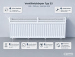 Pekpan Tip 33 vanalı radyatör/kompakt radyatör ısıtma sistemi 