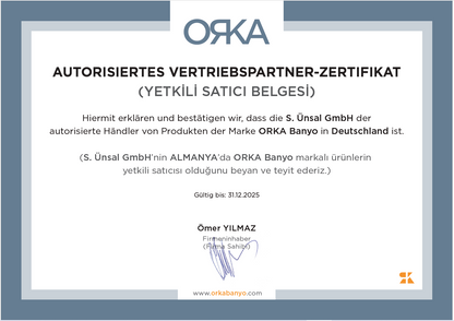 Orka Lova Badmöbel-Set | 60 cm / 80 cm | Weiß, Anthrazit, Eiche Hell/Dunkel | Mit Keramik-Waschbecken & LED Spiegel | Soft-Close Schubladen