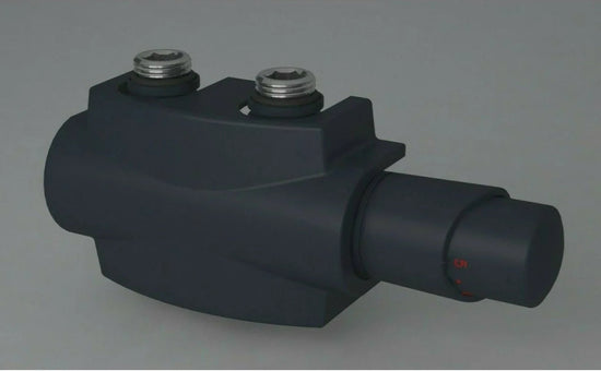 Heizkörper Armatur-Set für Mittelanschluss 50mm Eck Multiblock Anthrazit