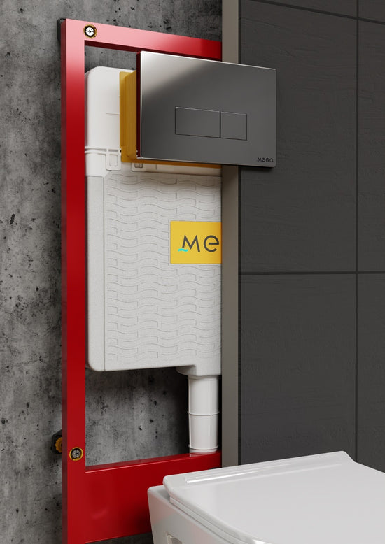 MEGA Unterputz-Spülkasten 3/6L Trockenbau WC Zweimengenspülung Stahl