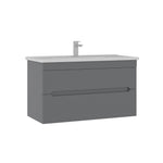 Orka Varna Badmöbel 80/100cm Keramikbecken mit Schubladen + LED Spiegelschrank - SuVit