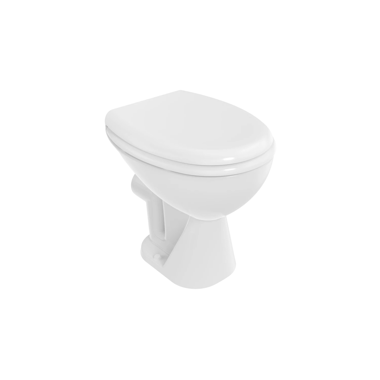 Creavit Stand-WC mit Taharet-Funktion – Weiß, Keramik, Rückausgang – Hygienisches WC mit Absenkautomatik-Sitz & integriertem Bidetanschluss ohne Armatur