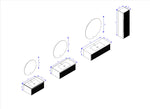 ORKA Olbia 80 cm Badmöbel-Set | Weiß & Anthrazit LED-Spiegel+Keramik-Waschbecken - SuVit
