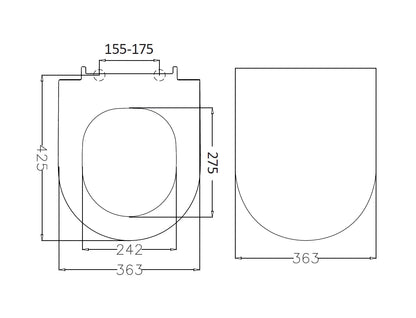 Japar WC Slim Sitz mit SoftClose Deckel