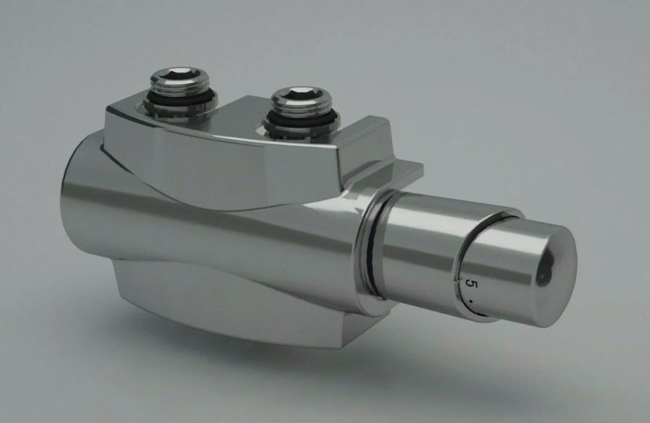 Heizkörper Armatur-Set für Mittelanschluss 50mm Eck Multiblock Anthrazit - SuVit