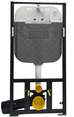 CREAVIT Vorwandelement WC Set GR5003 mit Unterputz Spülkasten & Betätigungsplatte – 2-Mengen Spülung, 400 kg Tragkraft - SuVit