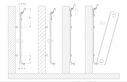 Heizkörper Wandhalterung – Stabile Wandkonsole für Plattenheizkörper (300–900 mm)