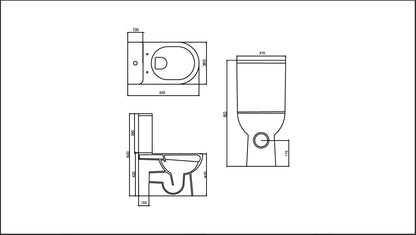 VIBA MILA Rimless Stand-WC aus Keramik mit Bidet-Funktion & Soft-Close Deckel