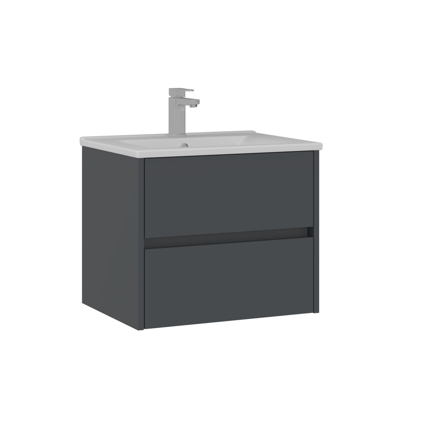 Orka Side Badmöbel Set 65 cm/85 cm Waschtisch&Keramik Waschbecken&Spiegelschrank