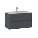 Orka SIDE 100 cm Badmöbel Anthrazit Spiegelschrank - SuVit